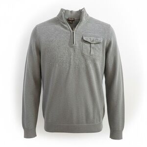 Michael Michael Kors Gray Quarter Zip Sweater Pullover Men’s L Cotton